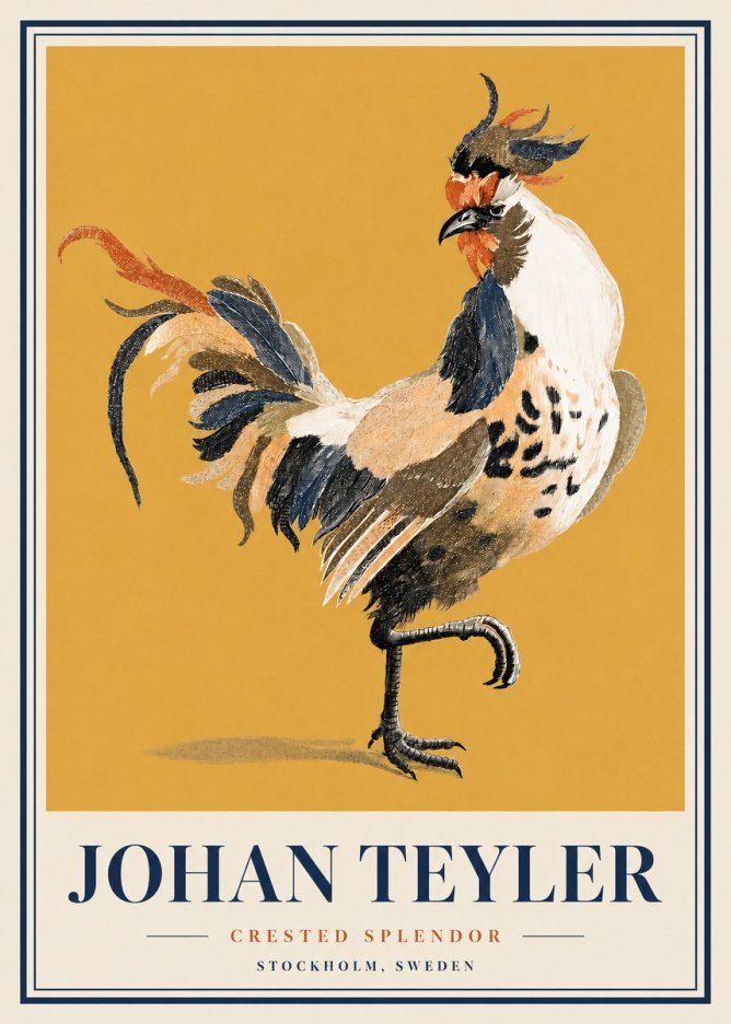 Johan Teyler Crested Splendor No3 - Poster