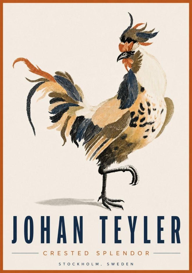 Johan Teyler Crested Splendor No4 - Poster