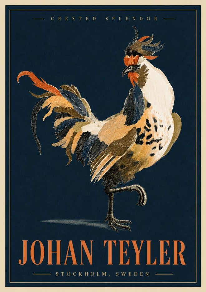Johan Teyler Crested Splendor No5 - Poster