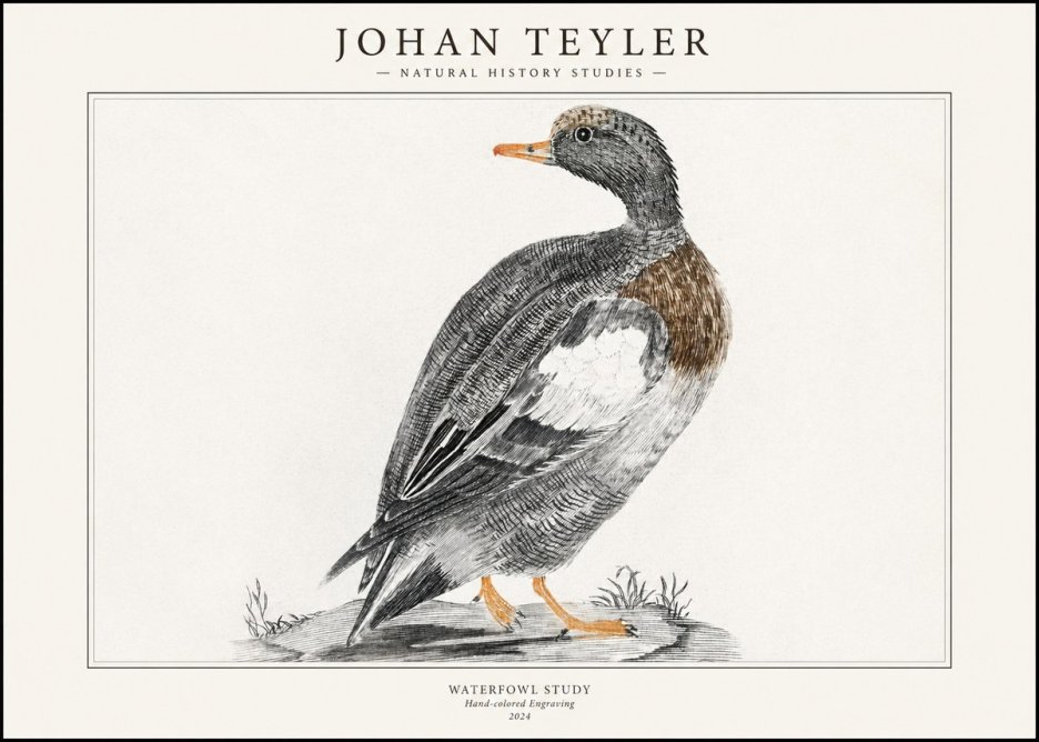 Johan Teyler Waterfowl Study No1 - Poster