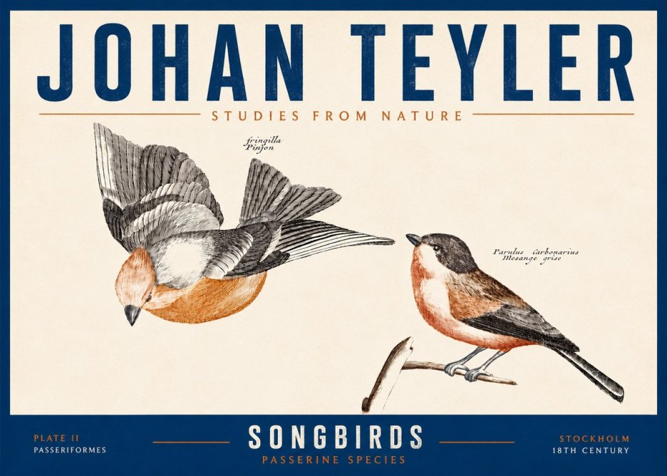 Johan Teyler Songbirds - Plate Ii No6 - Poster