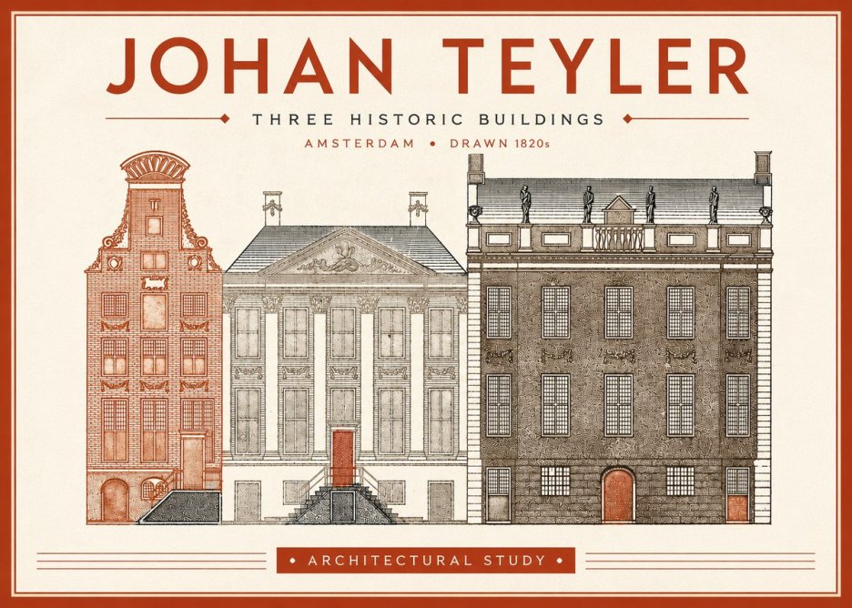 Johan Teyler Three Historic Buildings No4 - Poster