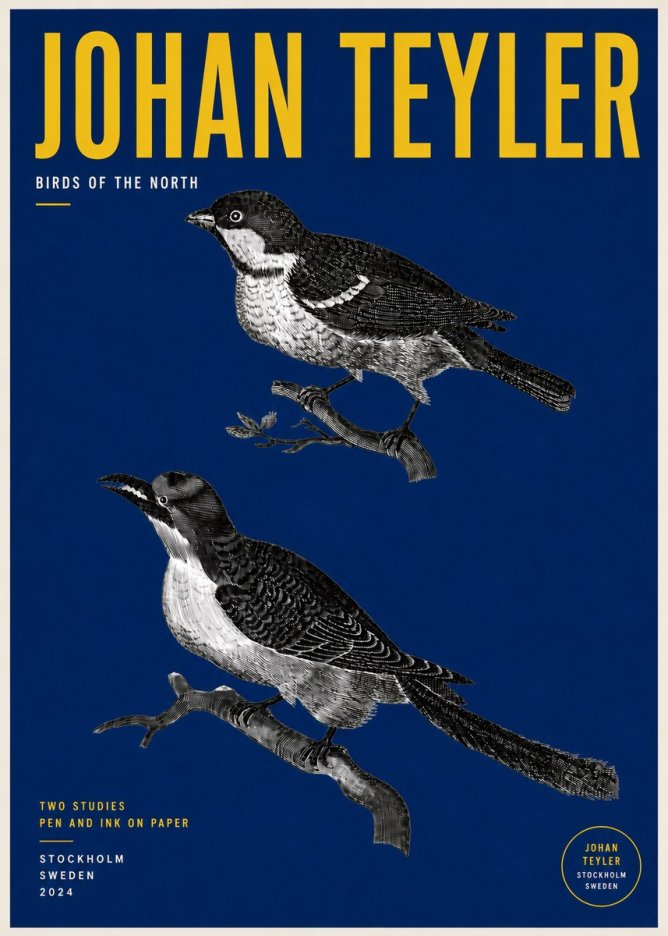 Johan Teyler Two Studies No5 - Poster