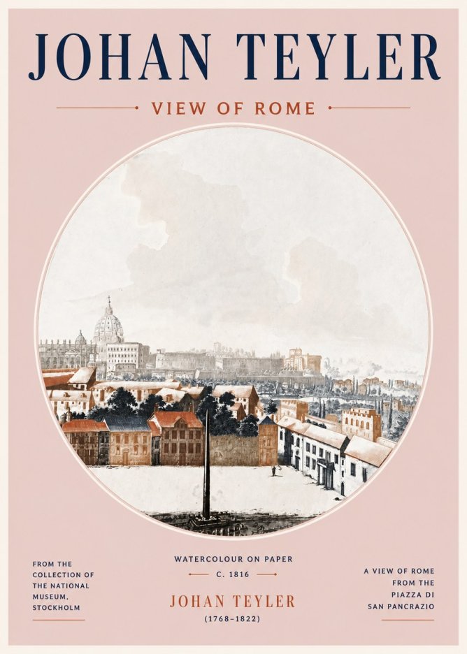 Johan Teyler View of Rome No5 - Poster