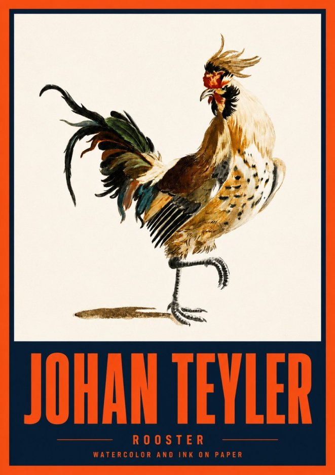 Johan Teyler Rooster No2 - Poster