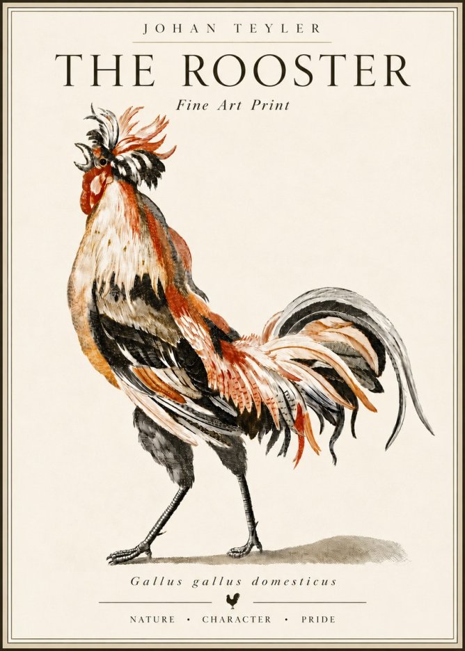 Johan Teyler The Rooster No6 - Poster