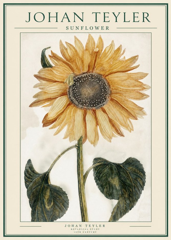 Johan Teyler Sunflower No1 - Poster