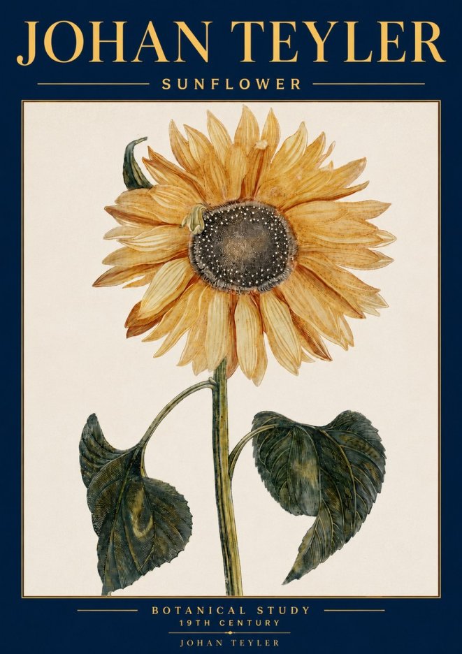 Johan Teyler Sunflower No4 - Poster