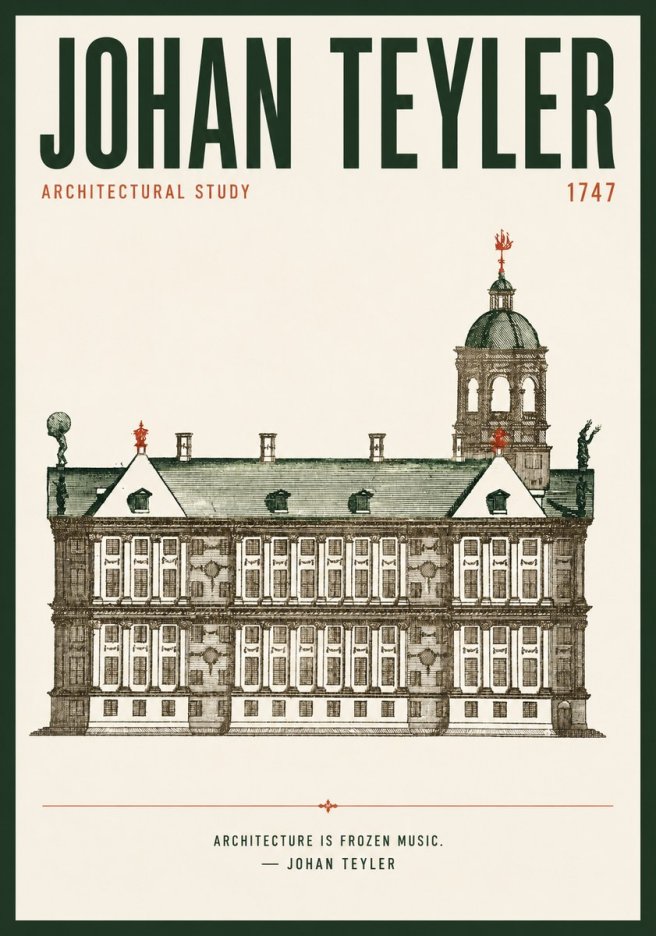 Johan Teyler Architectural Study V No4 - Poster