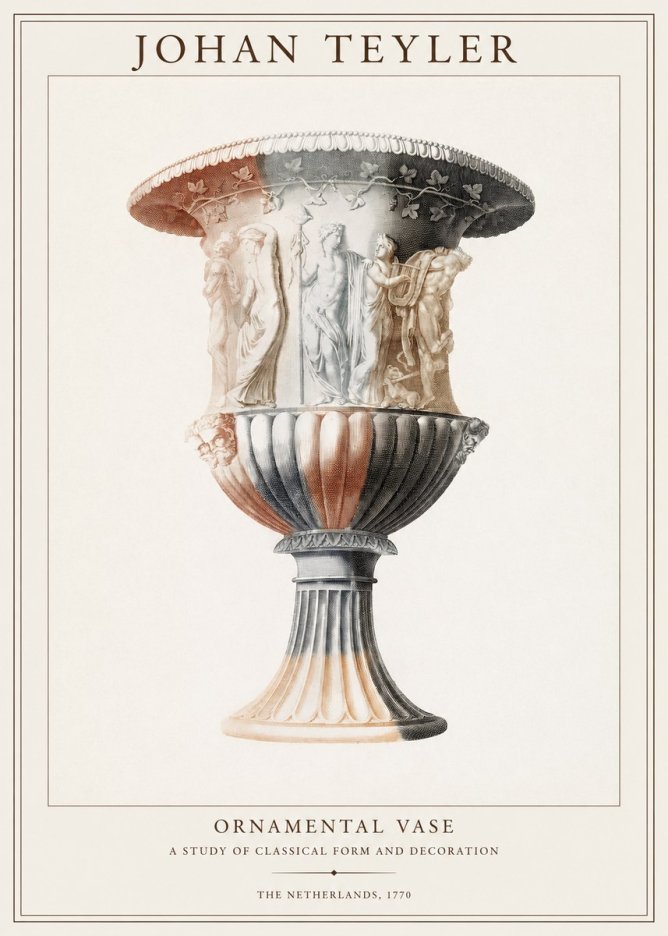 Johan Teyler Ornamental Vase I No1 - Poster