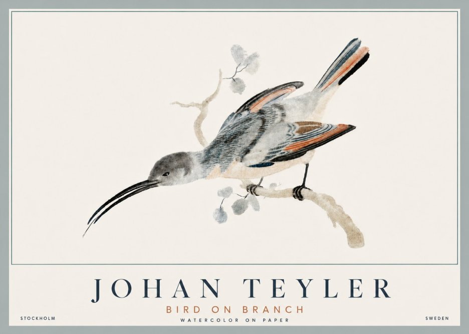 Johan Teyler Bird on Branch I No6 - Poster