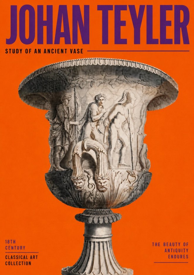 Johan Teyler Study of an Ancient Vase No3 - Poster
