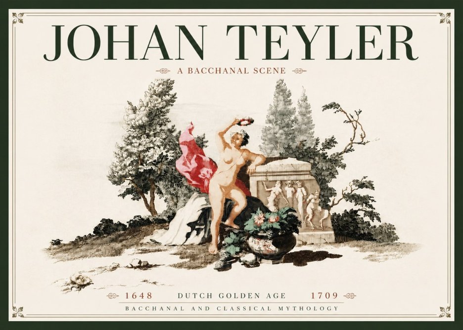 Johan Teyler A Bacchanal Scene No5 - Poster