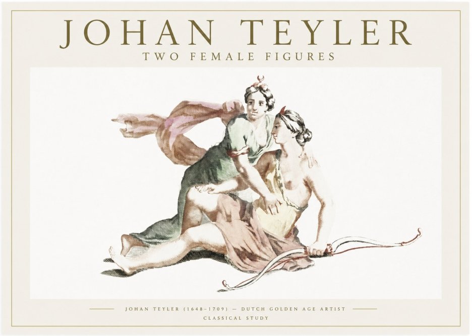Johan Teyler Diana and Her Companion No6 - Poster