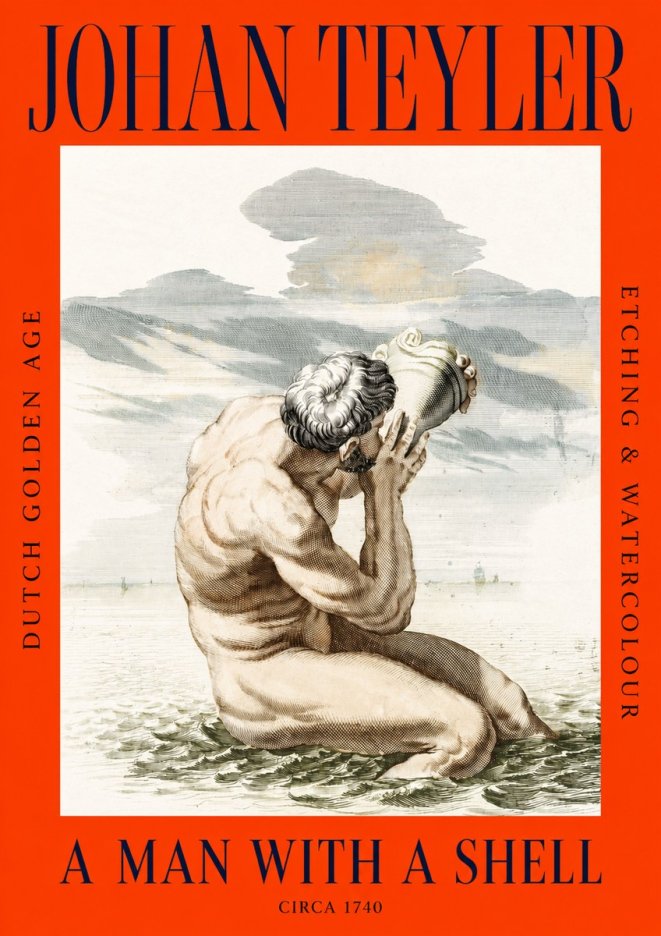 Johan Teyler A Man with a Shell No2 - Poster