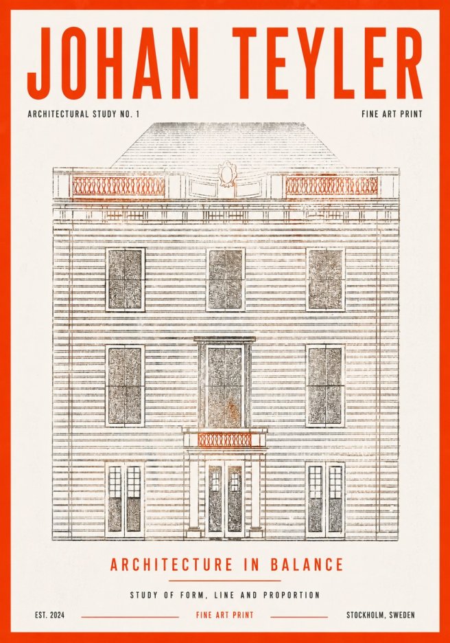 Johan Teyler Architectural Study No. 1 II No6 - Poster