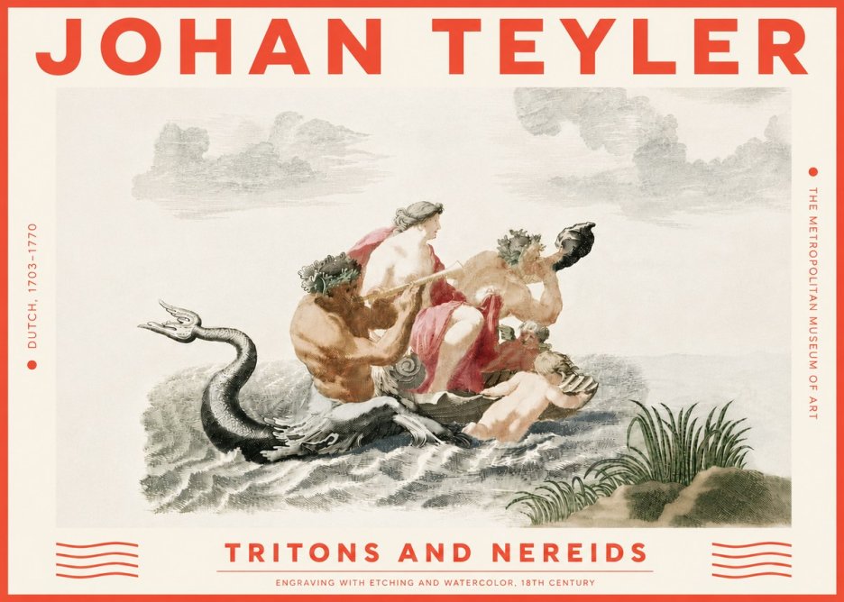 Johan Teyler Tritons and Nereids No6 - Poster