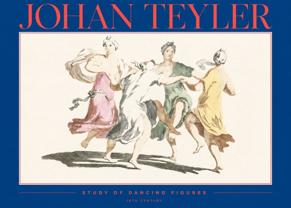 Johan Teyler Study of Dancing Figures No2 - Poster