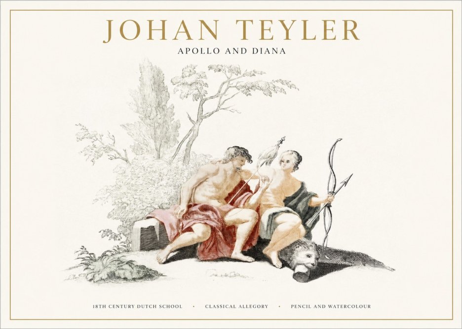 Johan Teyler Classical Study with Cupid and Symbols No5 - Poster