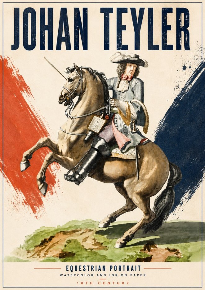 Johan Teyler Equestrian Portrait No5 - Poster