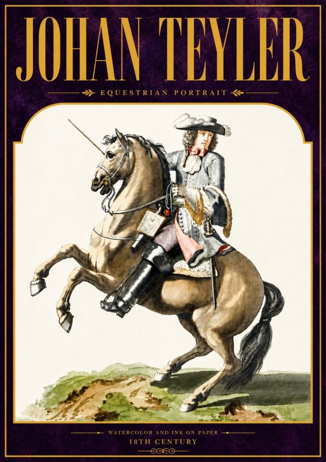 Johan Teyler Equestrian Portrait No6 - Poster