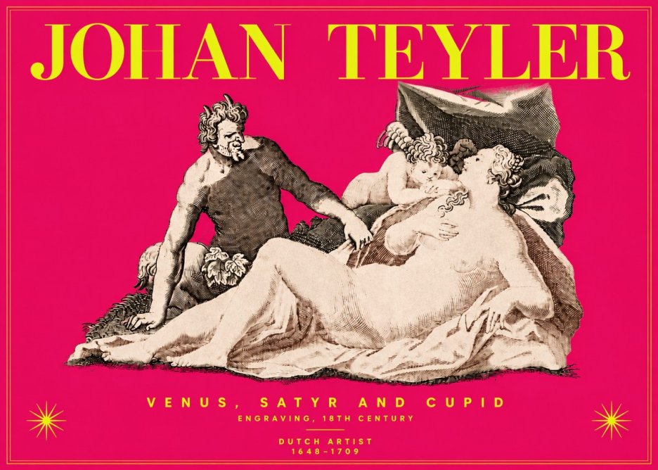 Johan Teyler Venus, Satyr and Cupid No4 - Poster