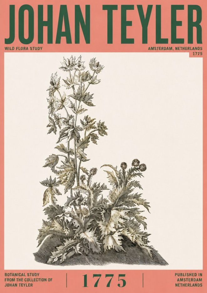 Johan Teyler Wild Flora Study No6 - Poster
