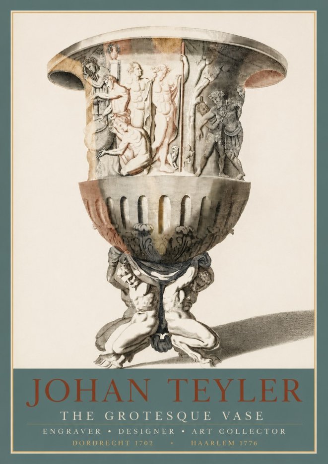 Johan Teyler The Grotesque Vase No3 - Poster