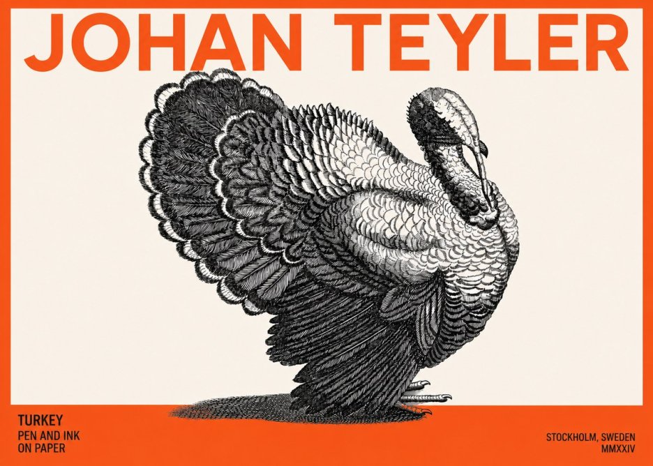 Johan Teyler Turkey No3 - Poster
