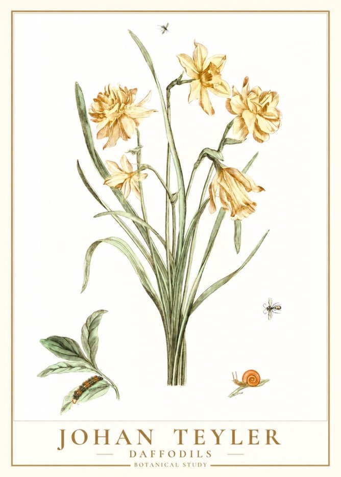 Johan Teyler Daffodils No1 - Poster