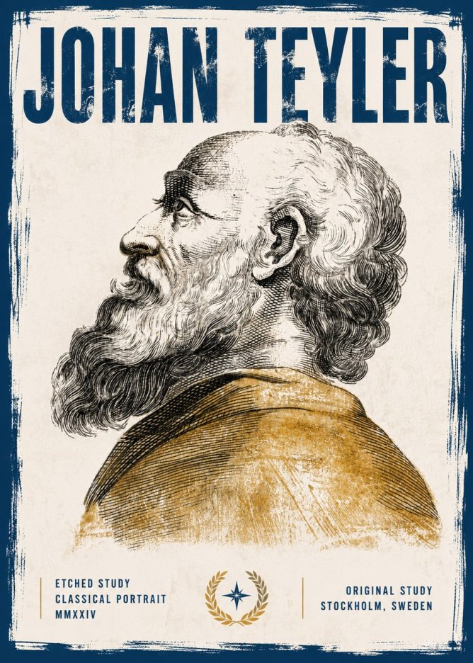 Johan Teyler Profile Study No6 - Poster