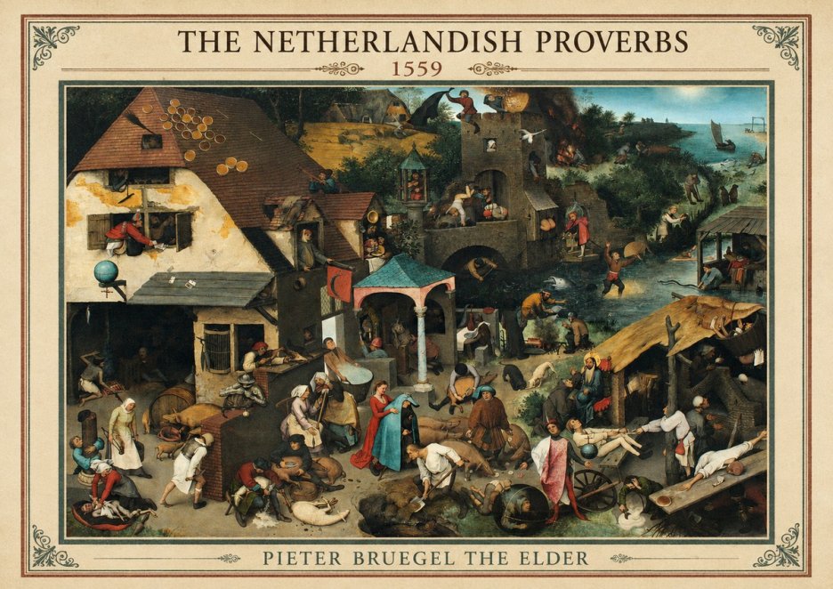 Pieter Bruegel The Netherlandish Proverbs II No6 - Poster