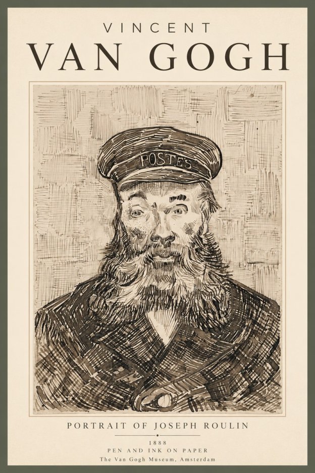 Van Gogh Portrait of Joseph Roulin I No3 - Poster