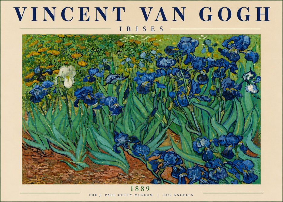 Van Gogh Irises I No5 - Poster