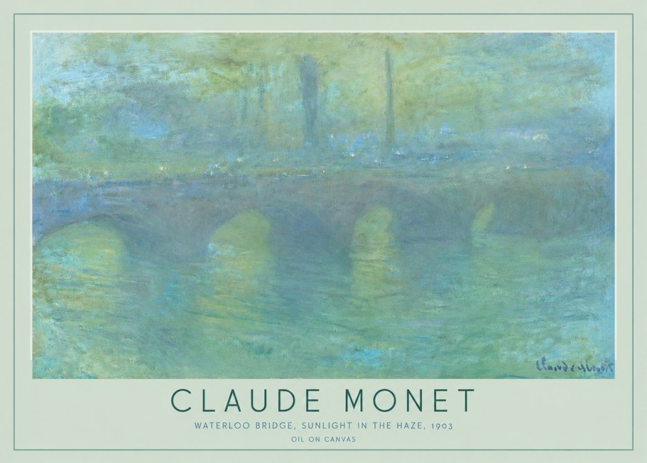 Monet Waterloo Bridge, Sunlight in the Haze, 1903 No3 - Poster