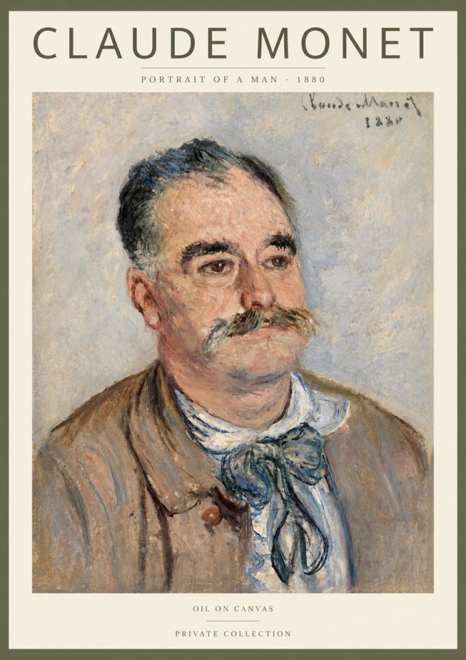 Monet Portrait of a Man No3 - Poster