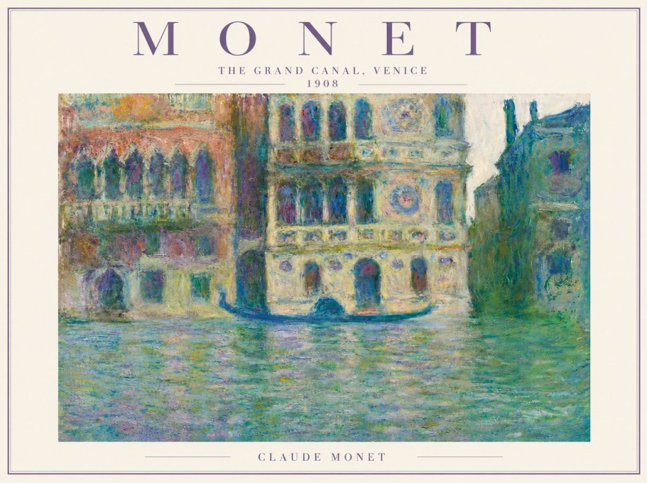 Monet The Grand Canal, Venice No5 - Poster