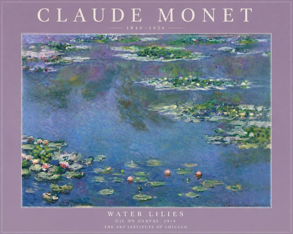 Monet Water Lilies I No5 - Poster