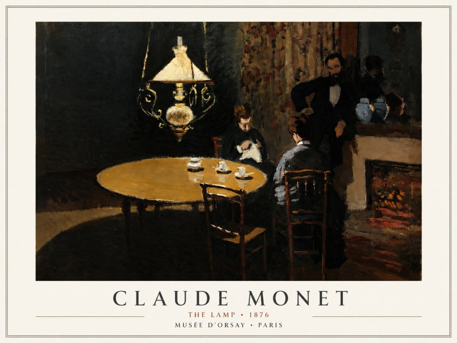 Monet The Lamp No4 - Poster