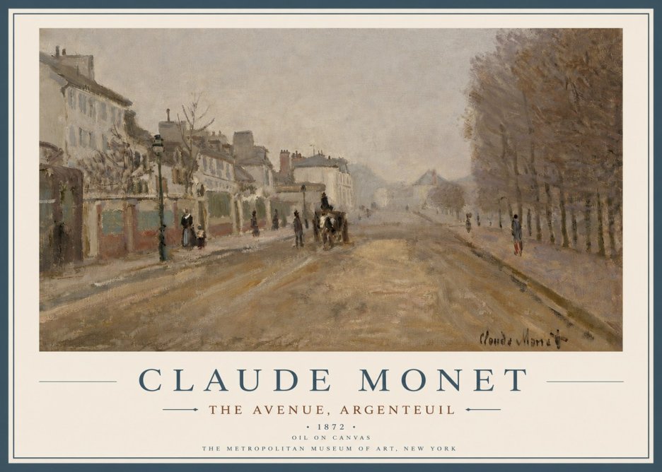 Monet The Avenue, Argenteuil No2 - Poster