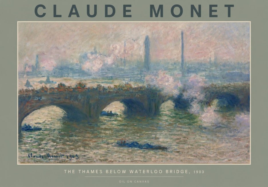 Monet The Thames Below Waterloo Bridge, 1903 No2 - Poster