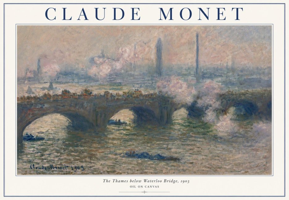 Monet The Thames Below Waterloo Bridge, 1903 No3 - Poster