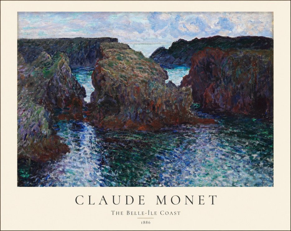 Monet The Belle-île Coast No1 - Poster