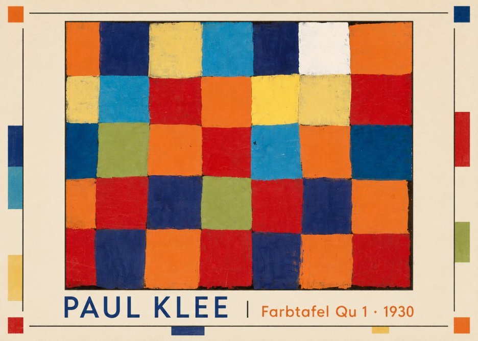 Paul Klee Farbetafel Qu 1 · 1930 No1 - Poster