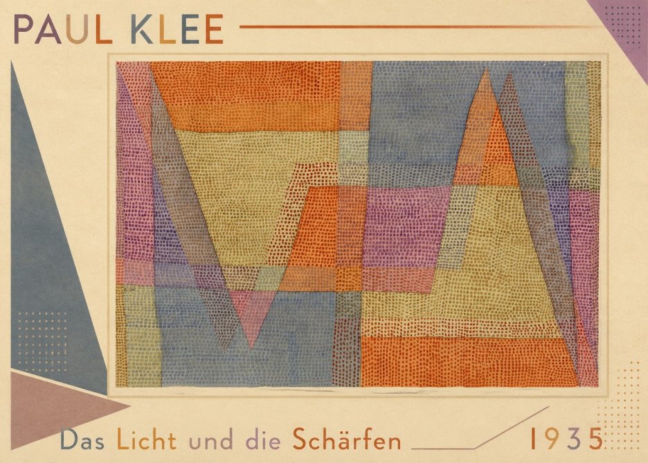 Paul Klee Das Licht Und Die Schärfen No1 - Poster
