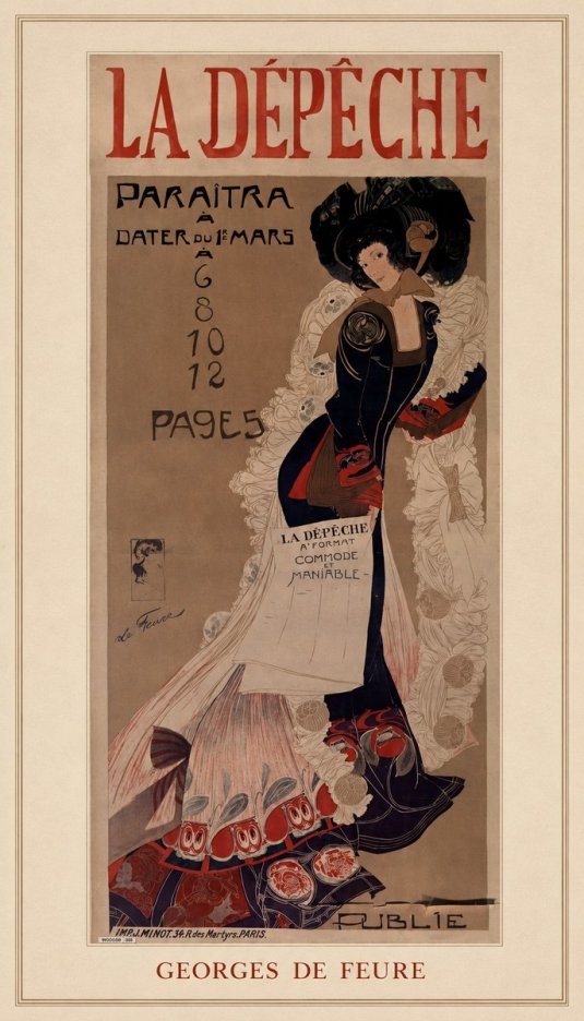 Georges de Feure La Dépêche - Han D'islande No3 - Poster