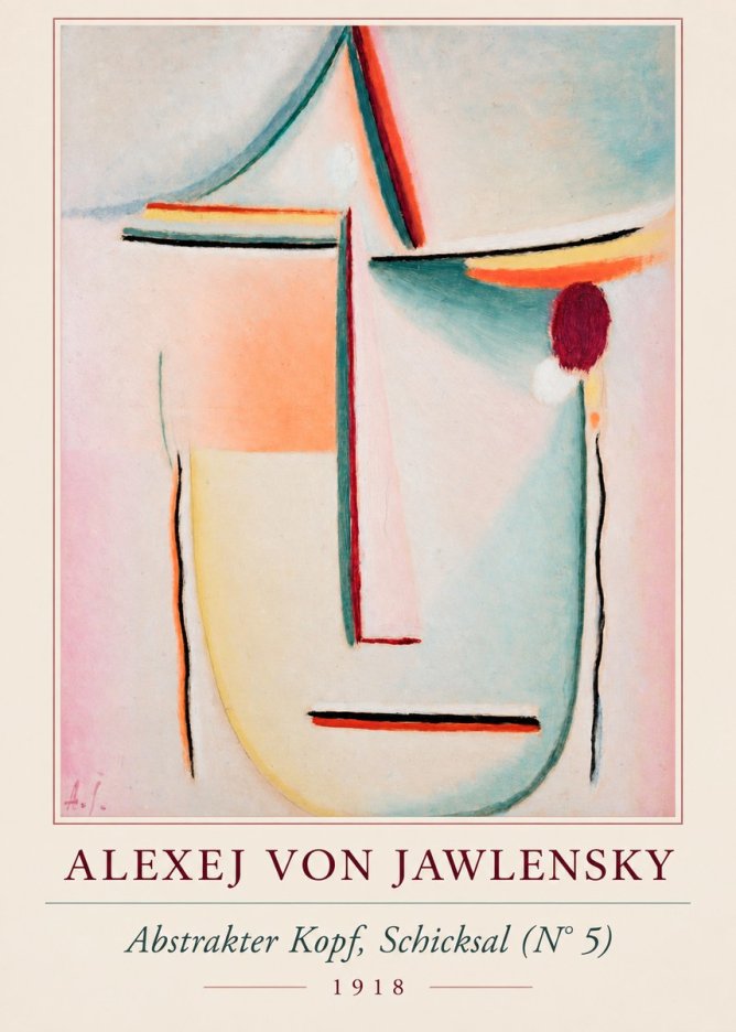Alexej von Jawlensky Abstrakter Kopf, Schicksal (N°5) No2 - Poster