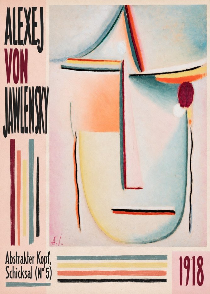 Alexej von Jawlensky Abstrakter Kopf, Schicksal (N°5) No4 - Poster