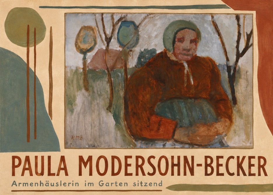 Paula Modersohn-Becker Armenhäuslerin Im Garten Sitzend No4 - Poster