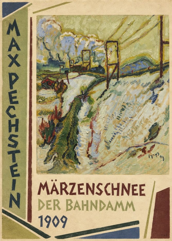 Max Pechstein Märzenschnee (Der Bahndamm) 1909 No3 - Poster
